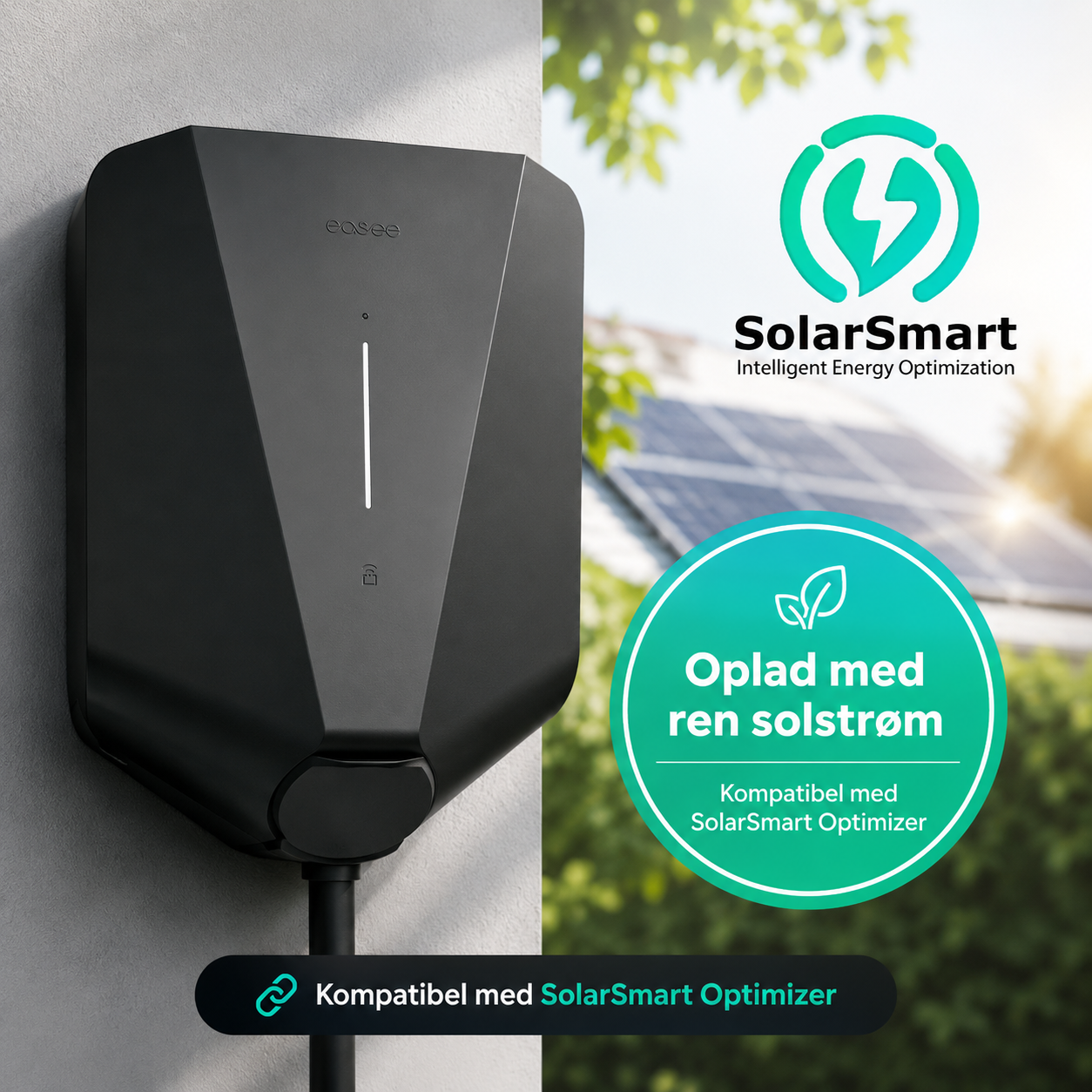 Easee Charge Up 1,4-22kW, 4G & WIFI - Sort - Billede 5
