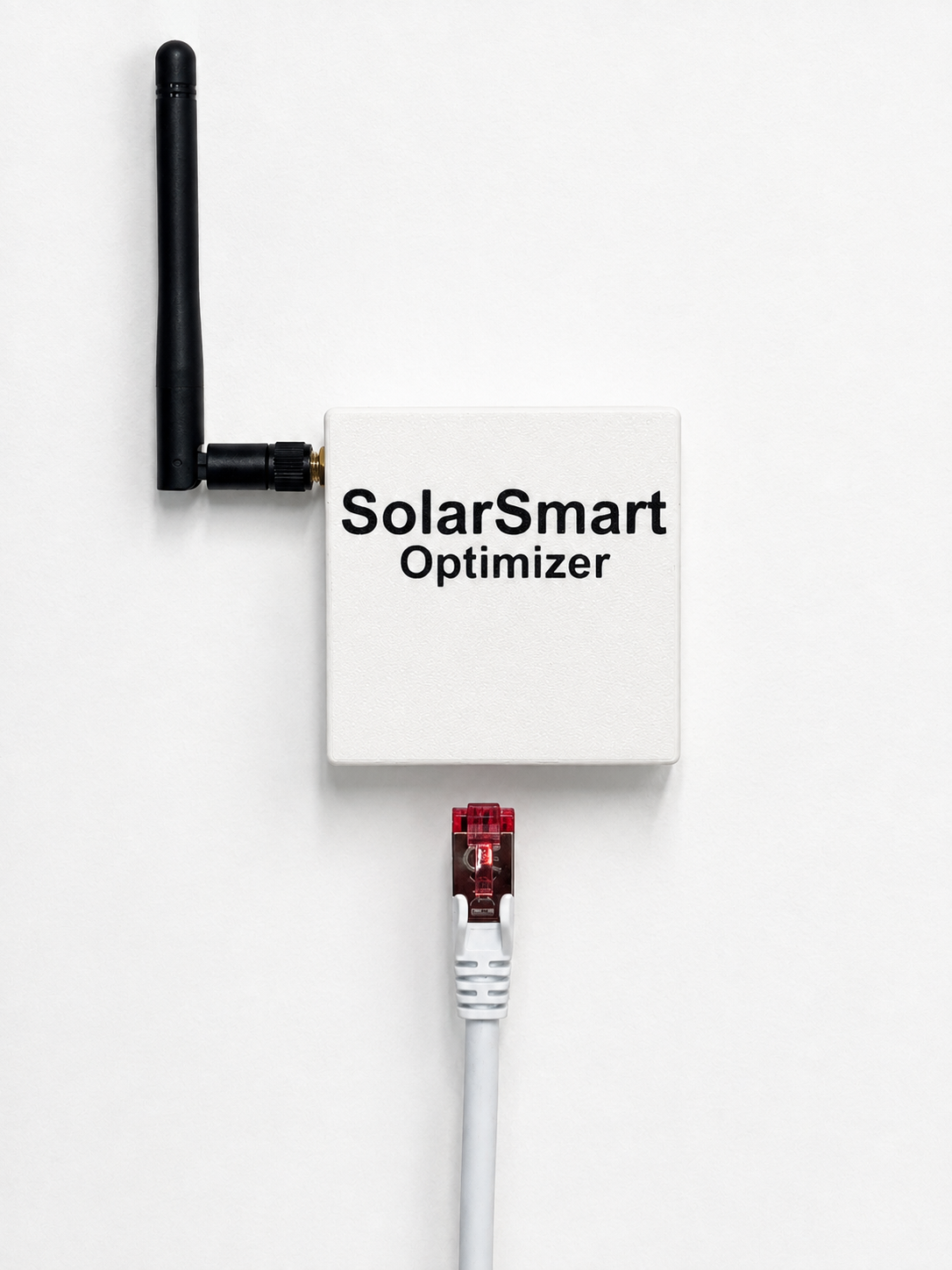 RJ45 forbindelseskabel monteret i SolarSmart enheden